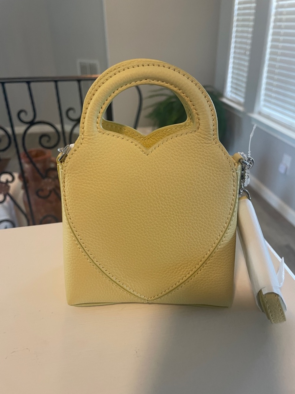 Tiffany & Co. Yellow Heart Leather Mini Bag with Silver Chain & 5 Charms - Picture 5 of 14